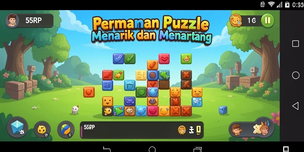 Gameplay menegangkan dari aplikasi Puzzle 55RP.