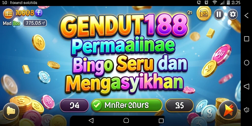 Tampilan gameplay GENDUT188 yang menarik dan seru saat bermain Bingo.