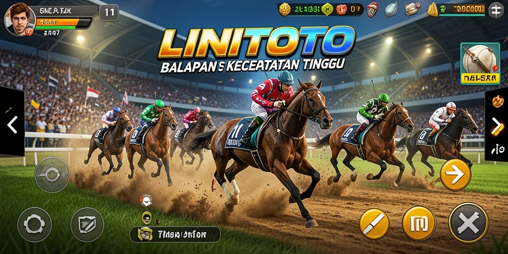 Gameplay menegangkan di lintasan balapan LINITOTO.