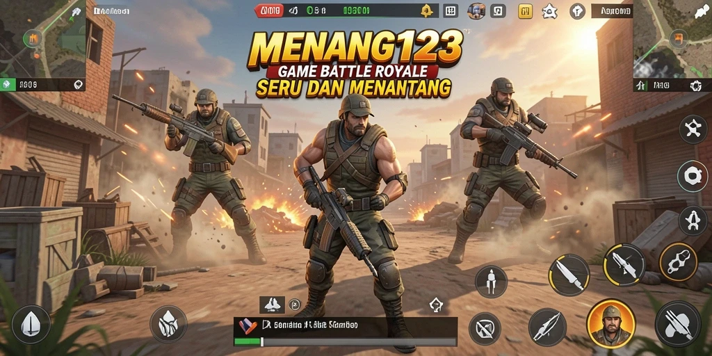 Tampilan gameplay seru dari game Battle Royale MENANG123.