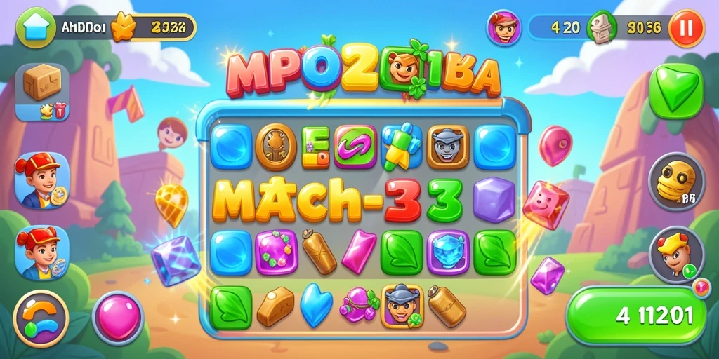Tampilan gameplay MPO2121 yang menarik dalam kategori Match-3.