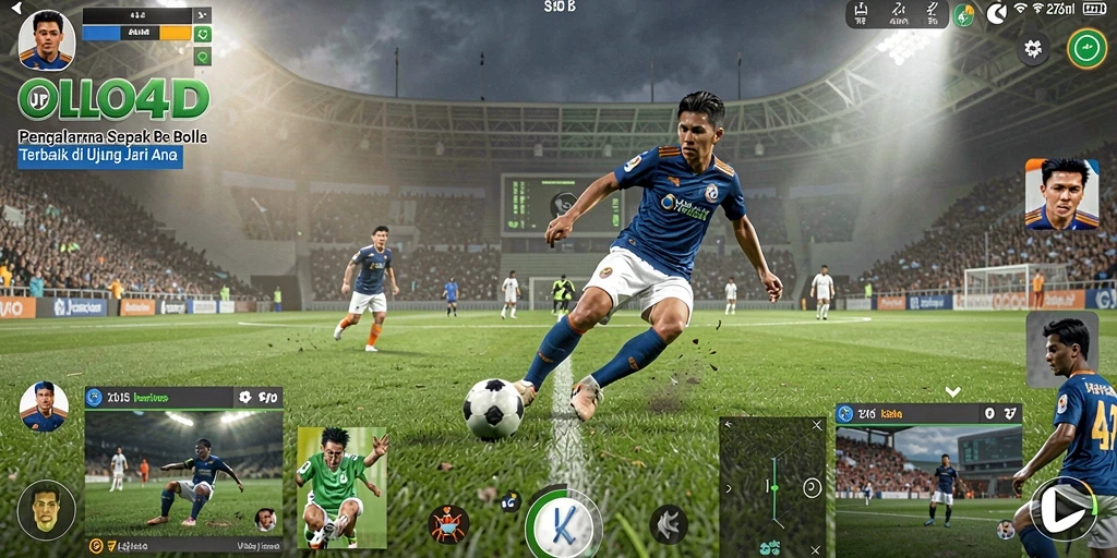 Tangkapan layar dari game OLLO4D yang menampilkan aksi sepak bola yang mendebarkan.