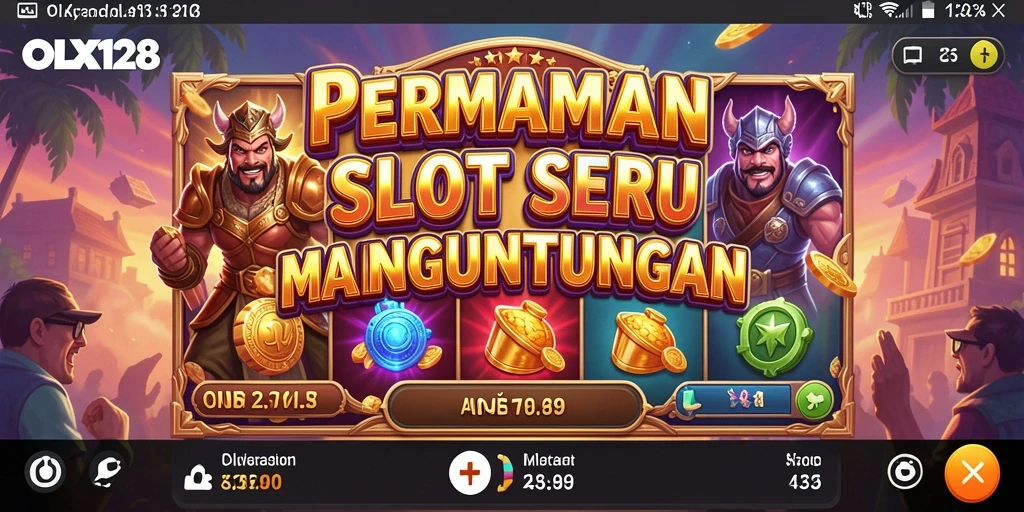 Screenshot gameplay OLX128 dengan tampilan mesin slot yang memukau.