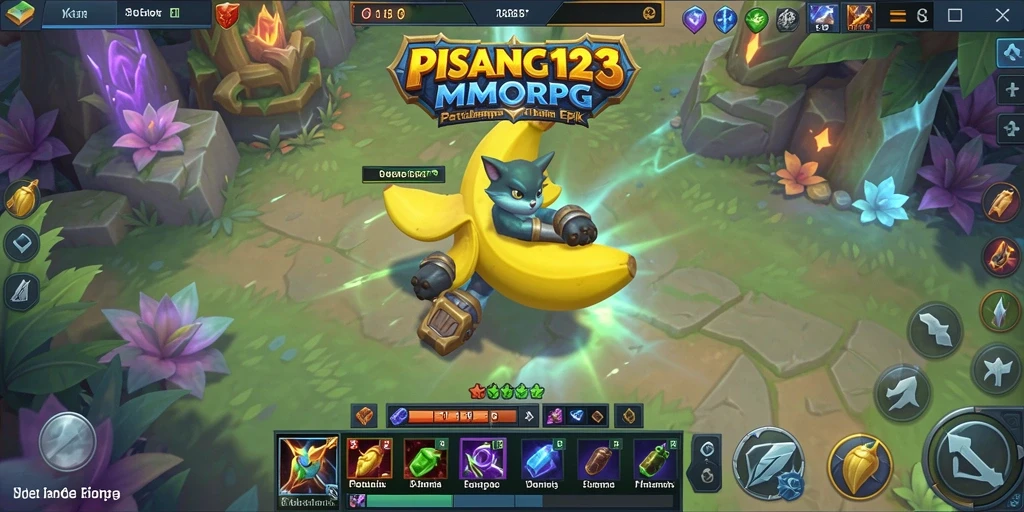 Tampilan gameplay PISANG123 yang epik dan menantang.