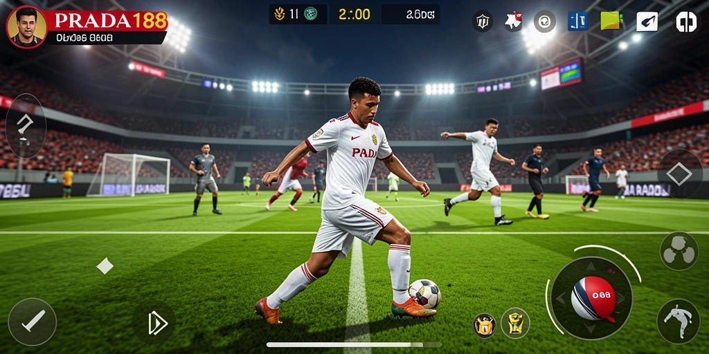 Menampilkan aksi seru dari permainan olahraga di PRADA188.