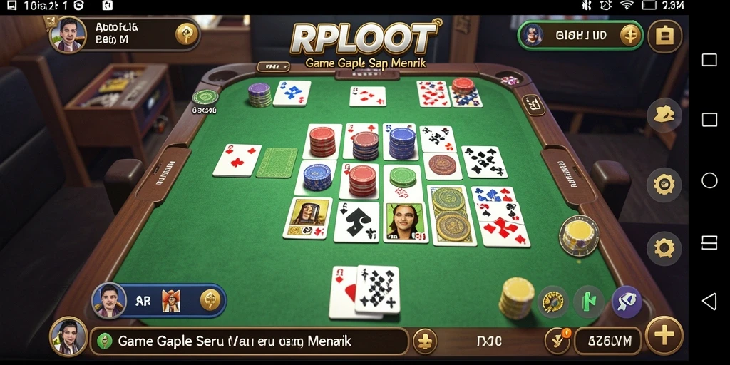 Tangkapan layar gameplay RPLOOT dengan suasana bermain Gaple.