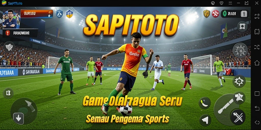 Tampilan gameplay SAPITOTO dengan aksi olahraga yang menegangkan.