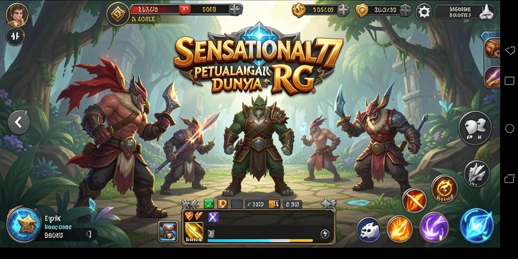 Tampilan gameplay RPG yang epik dan mendalam di SENSATIONAL77.
