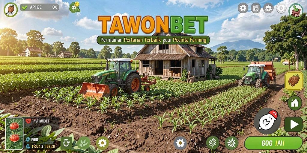 Gameplay menarik TAWONBET dengan aktivitas bertani.