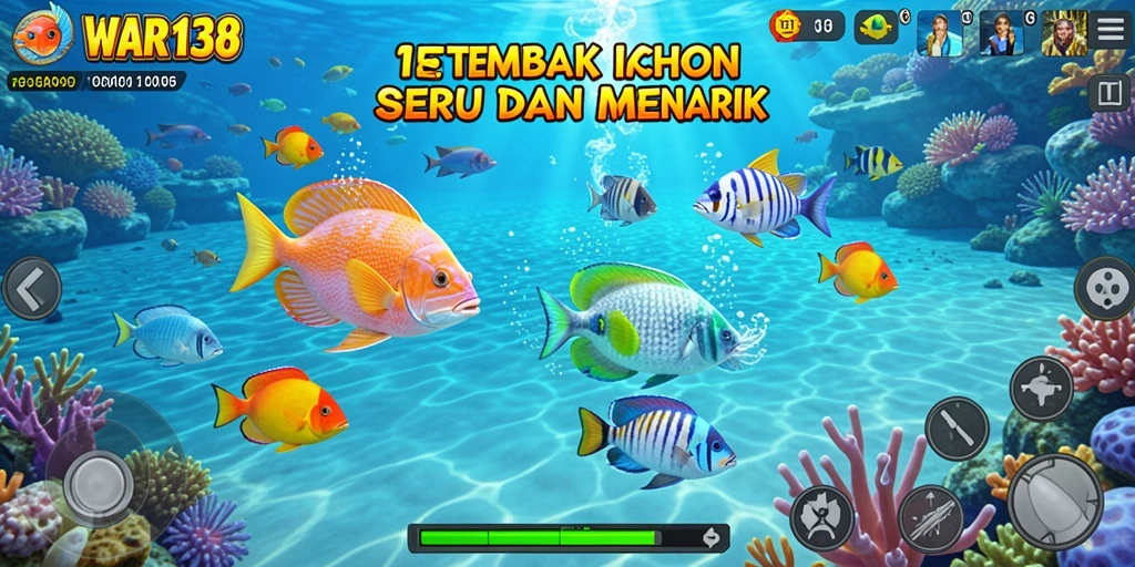 Tangkapan layar GAMEPLAY Tembak Ikan WAR138 yang seru.