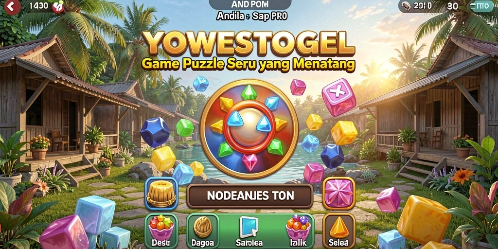 Tampilan gameplay menarik dari YOWESTOGEL dengan teka-teki yang menantang.